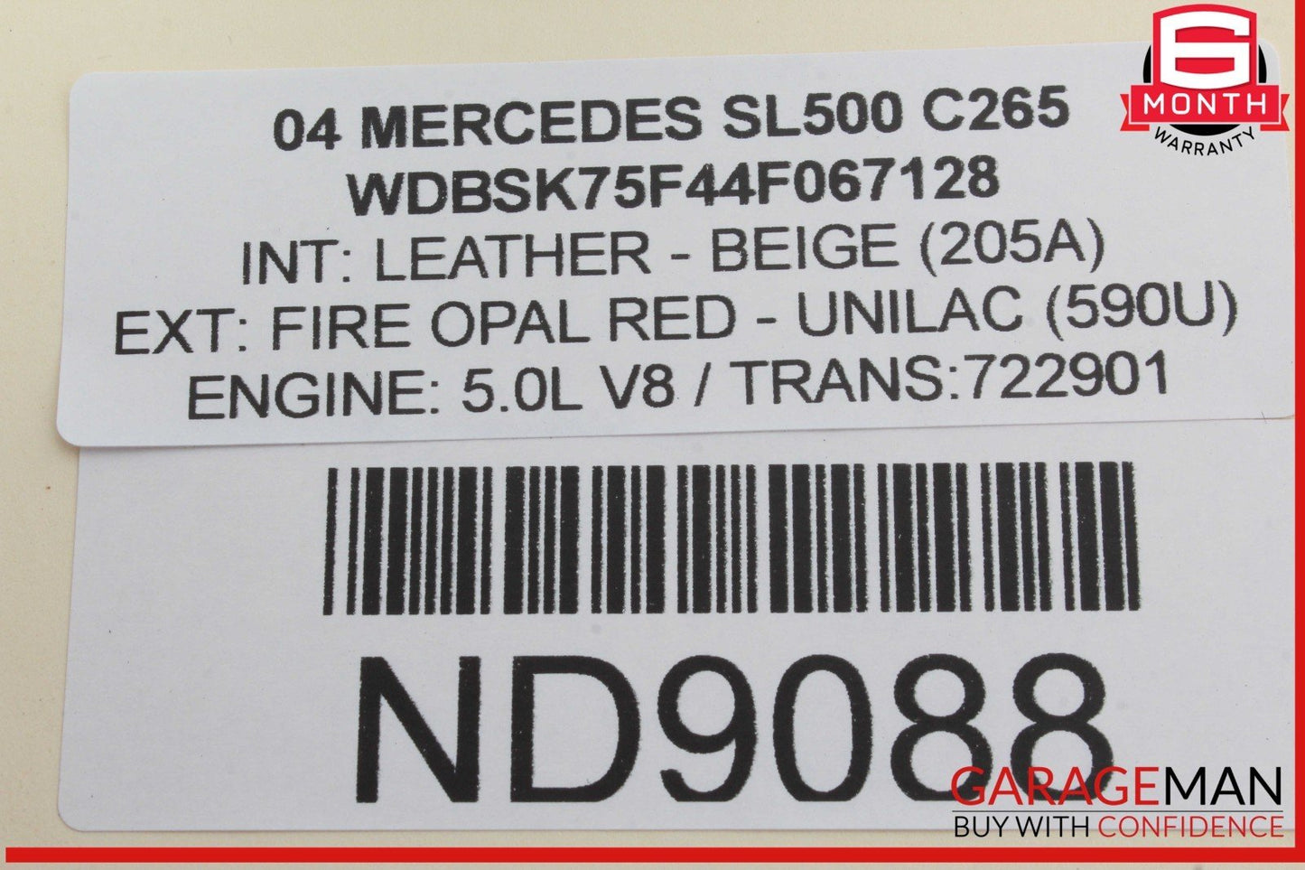 03-12 Mercedes R230 SL500 SL55 AMG Front Left Door Control Module 2308203526 OEM