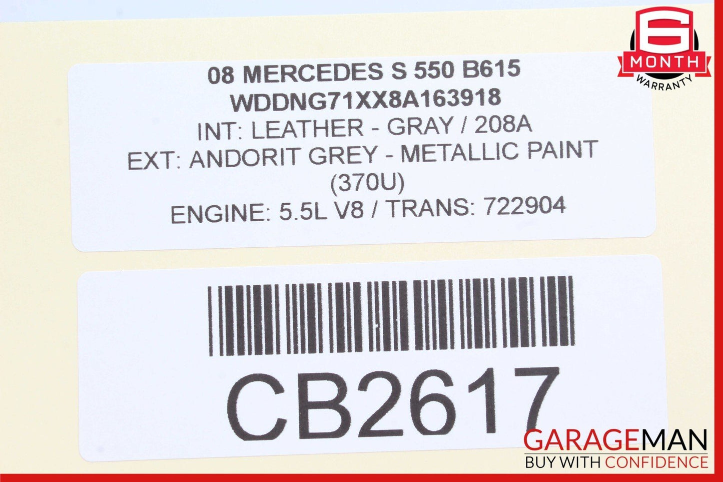 07-09 Mercedes W221  S550 S450 S600 Front Left Side Fog Light 2218200156 OEM