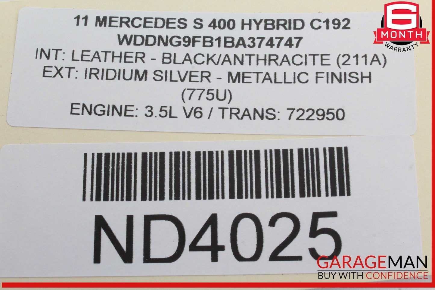 07-13 Mercedes W221 S550 Rear Right Side Exterior Door Handle Keyless Go OEM