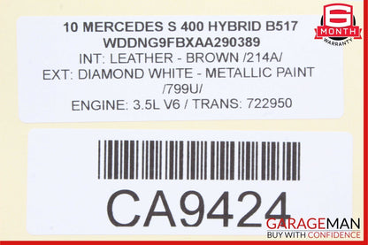 07-14 Mercedes W221 S400 S350 Front Right Door Lock Latch Actuator Keyless Go