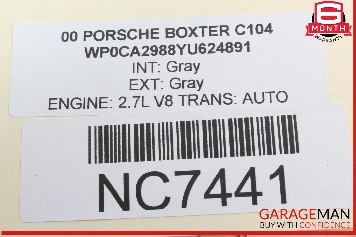 97-04 Porsche Boxster 986 Carrera 996 911 Front Left Side Door Airbag Air Bag