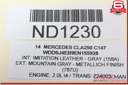 14-18 Mercedes W117 CLA250 Right Passenger Side Exterior Door Handle Assy OEM