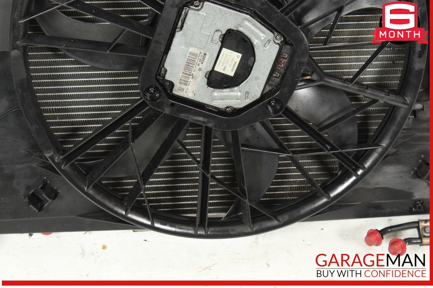 06-09 Mercedes W219 CLS500 Engine Cooling Radiator AC A/C Condenser Fan Assy