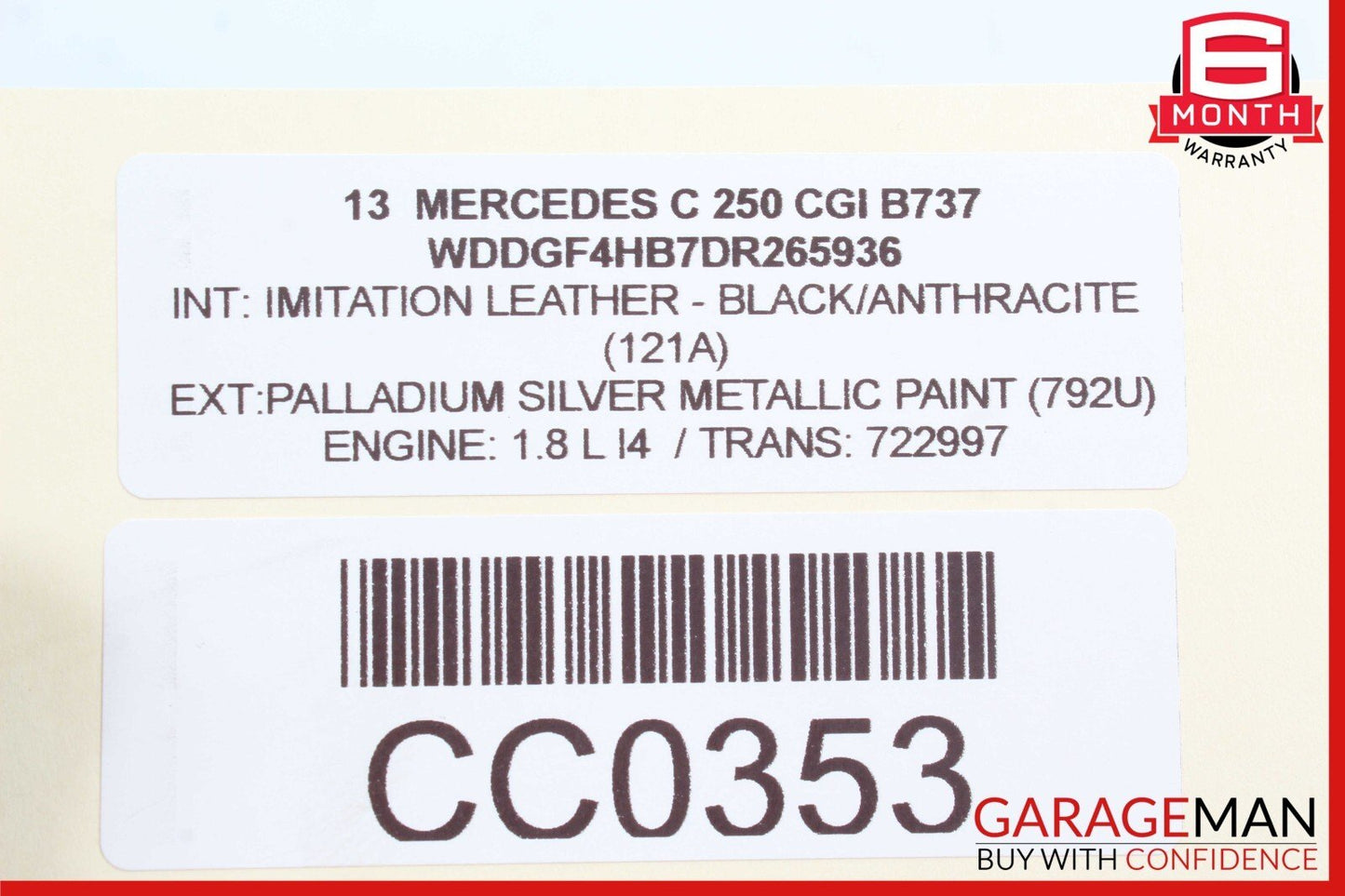 08-17 Mercedes W204 C250 E350 E400 E550 Rear Trunk Lid Latch Lock Actuator OEM