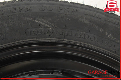 08-14 Mercedes W204 C250 C300 Emergency Spare Tire Donut Wheel Rim 125 90 16"