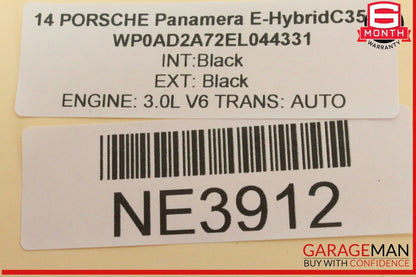 10-16 Porsche Panamera 970 E-Hybrid Rear Left Door Window Sun Shade Assembly OEM