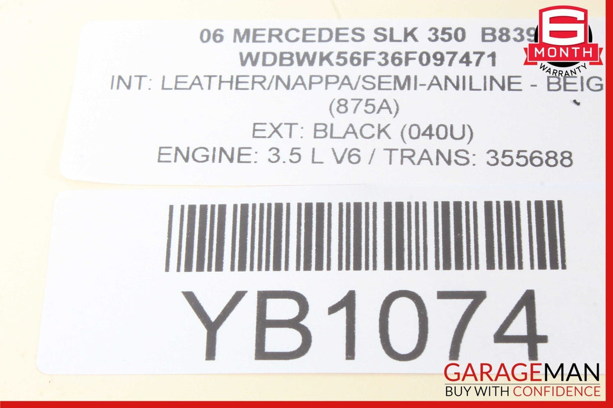 05-11 Mercedes R171 SLK350 Power Brake Booster Master Cylinder Reservoir OEM05