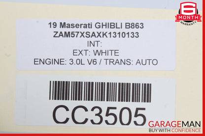 17-22 Maserati Ghibli M157 Front Left Lower Bottom Seat Cushion OEM