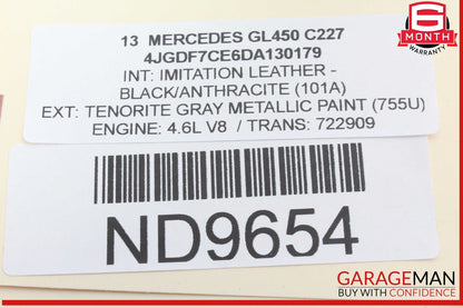 12-16 Mercedes X166 GL450 ML350 Rear Left Driver Side Exterior Door Handle OEM