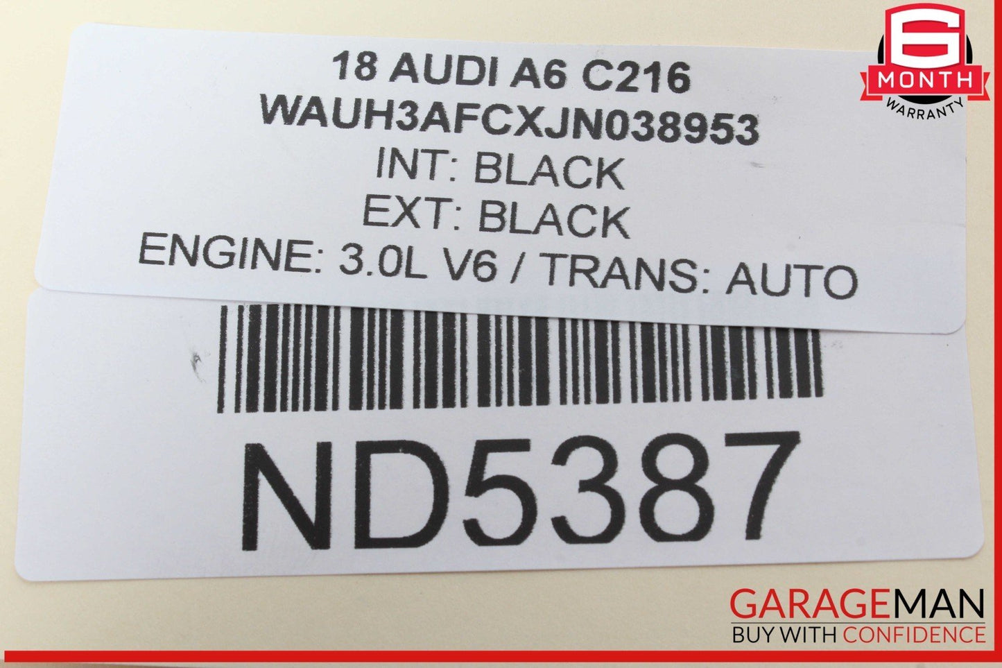 12-18 Audi A6 A7 Right Passenger Side Exterior Door Handle Black 4H0837886 OEM