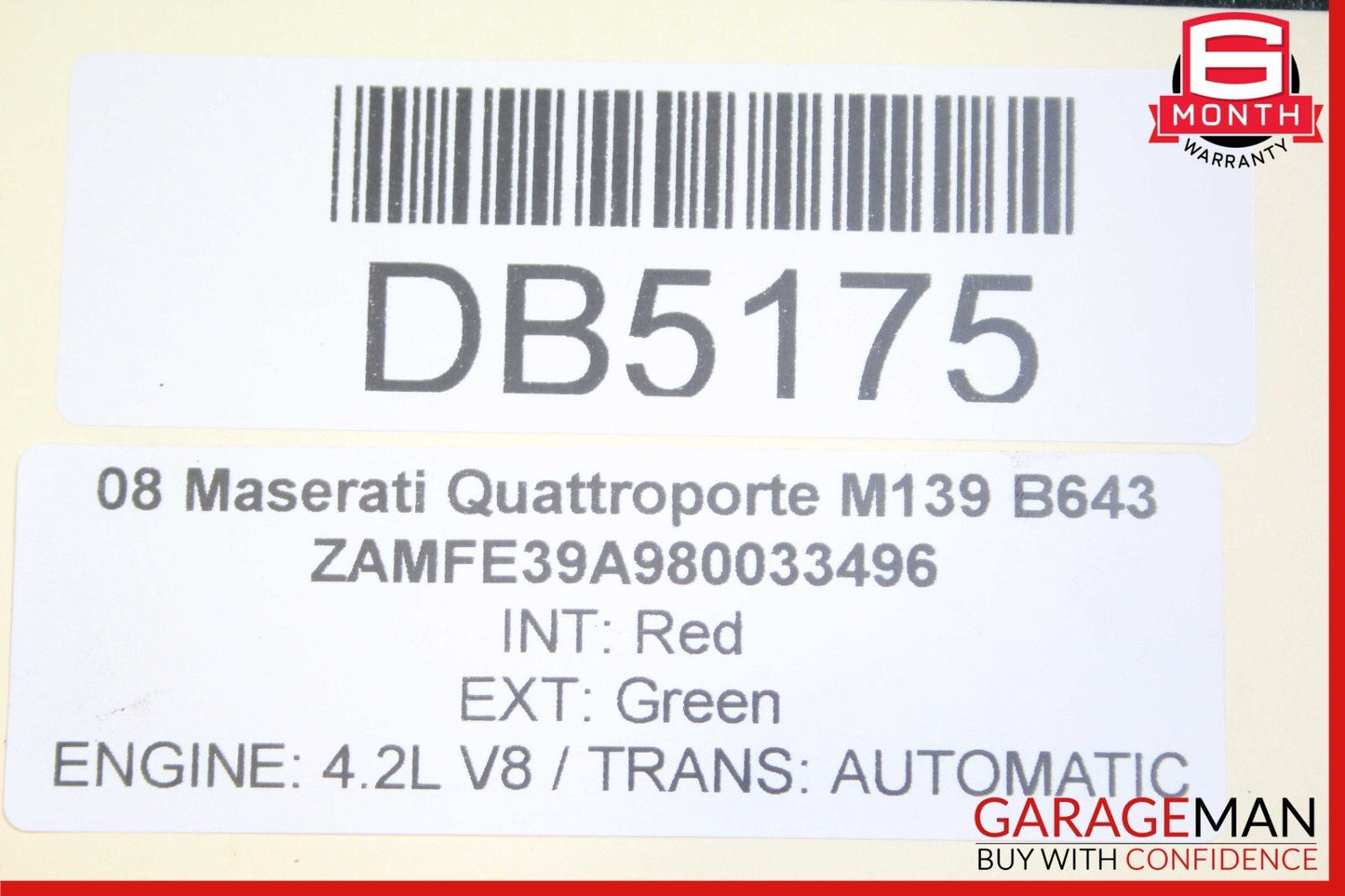 04-11 Maserati Quattroporte M139 4.2L 6HP26 45HP Automatic Transmission OEM 65k