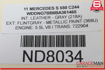 07-14 Mercedes W221 S550 S400 Trunk Release Remote Open Close Module Unit OEM