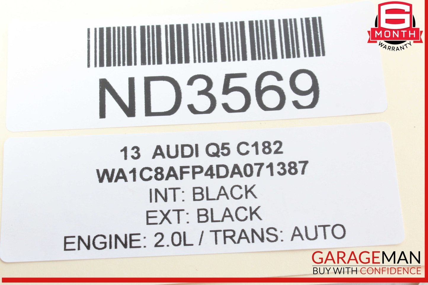 09-16 Audi Q5 SQ5 Panoramic Sunroof Sun Roof Motor 8R0959591A OEM