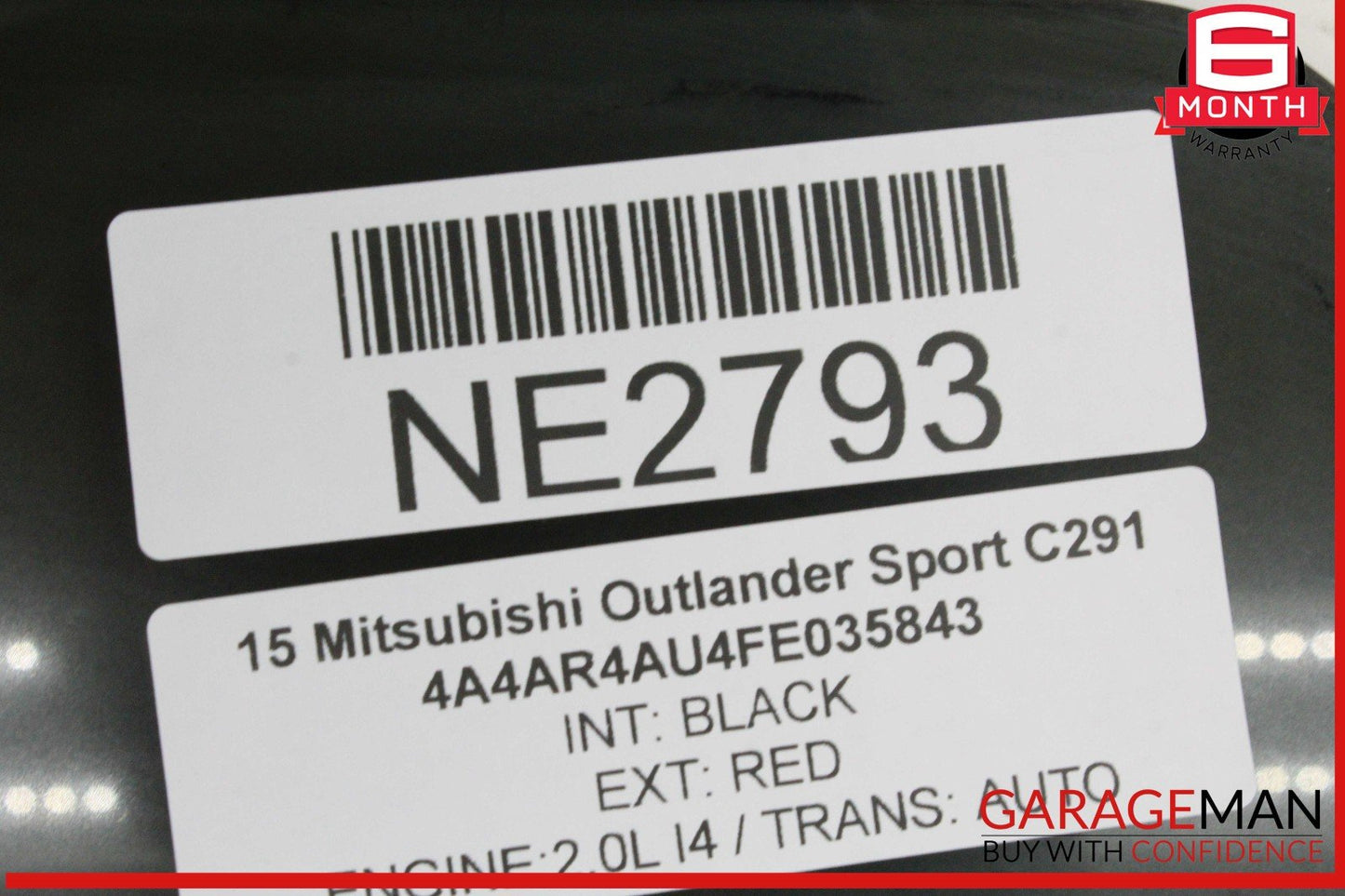 11-24 Mitsubishi Outlander Sport Rear Left Door Window Glass OEM