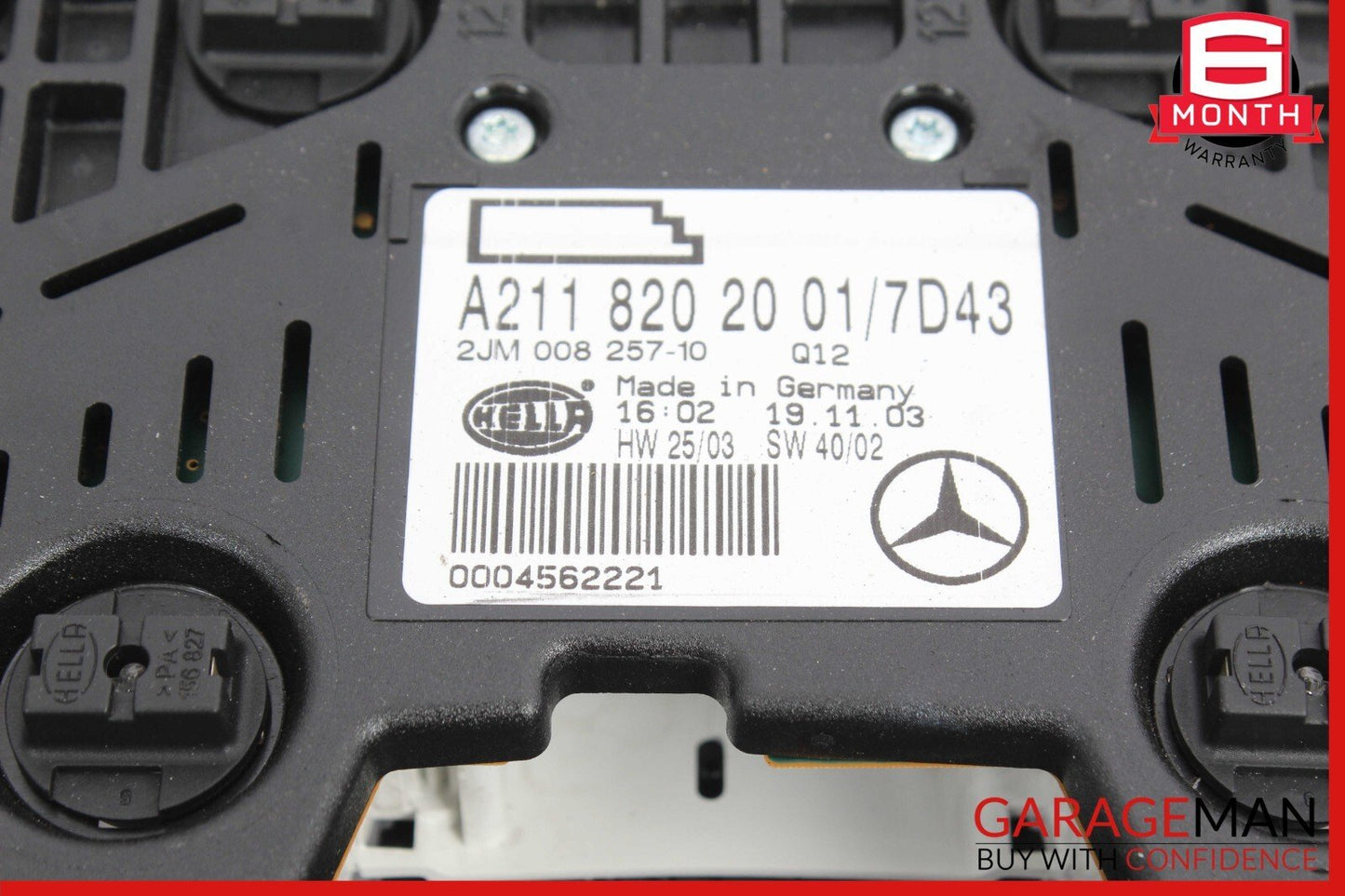 03-11 Mercedes W211 E55 CLS55 AMG Rear Overhead Dome Light Reading Map OEM