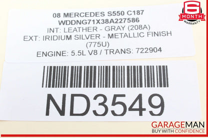 07-13 Mercedes W221 S550 S400 S600 Rear Left or Right Side Window Control Switch