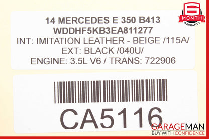 08-16 Mercedes W212 E350 GLK350 C300 Rear Right Door Window Regulator Motor OEM