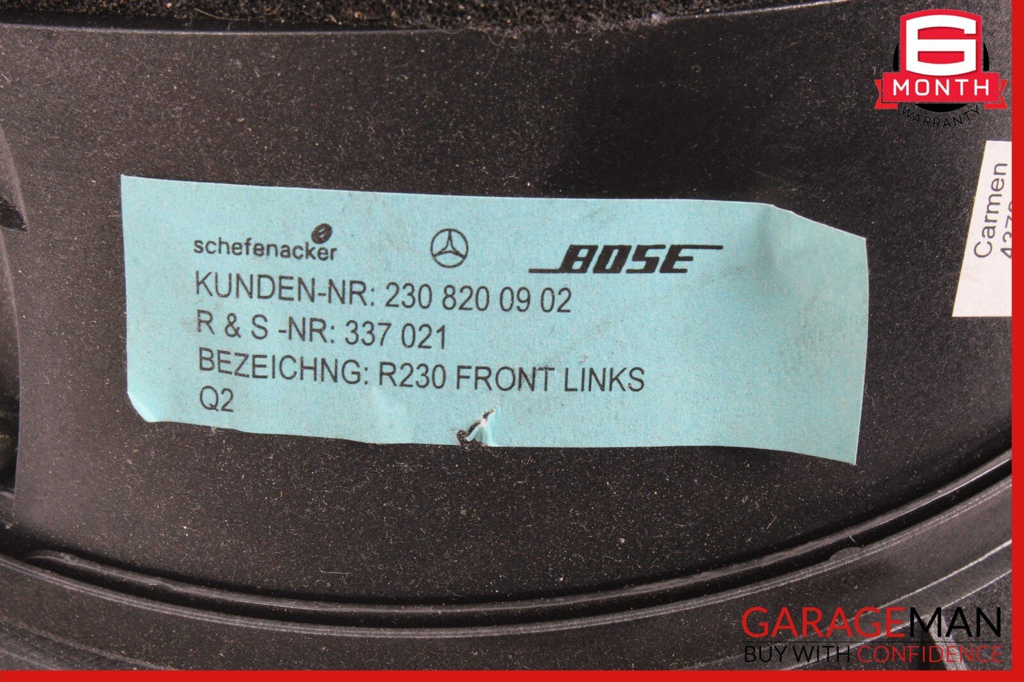 03-08 Mercedes R230 SL500 SL550 Door Audio Speaker Bose Left Driver Side OEM