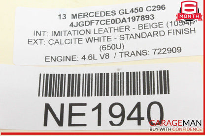 12-19 Mercedes X166 GL450 Front Right Passenger Side Lower Control Arm OEM