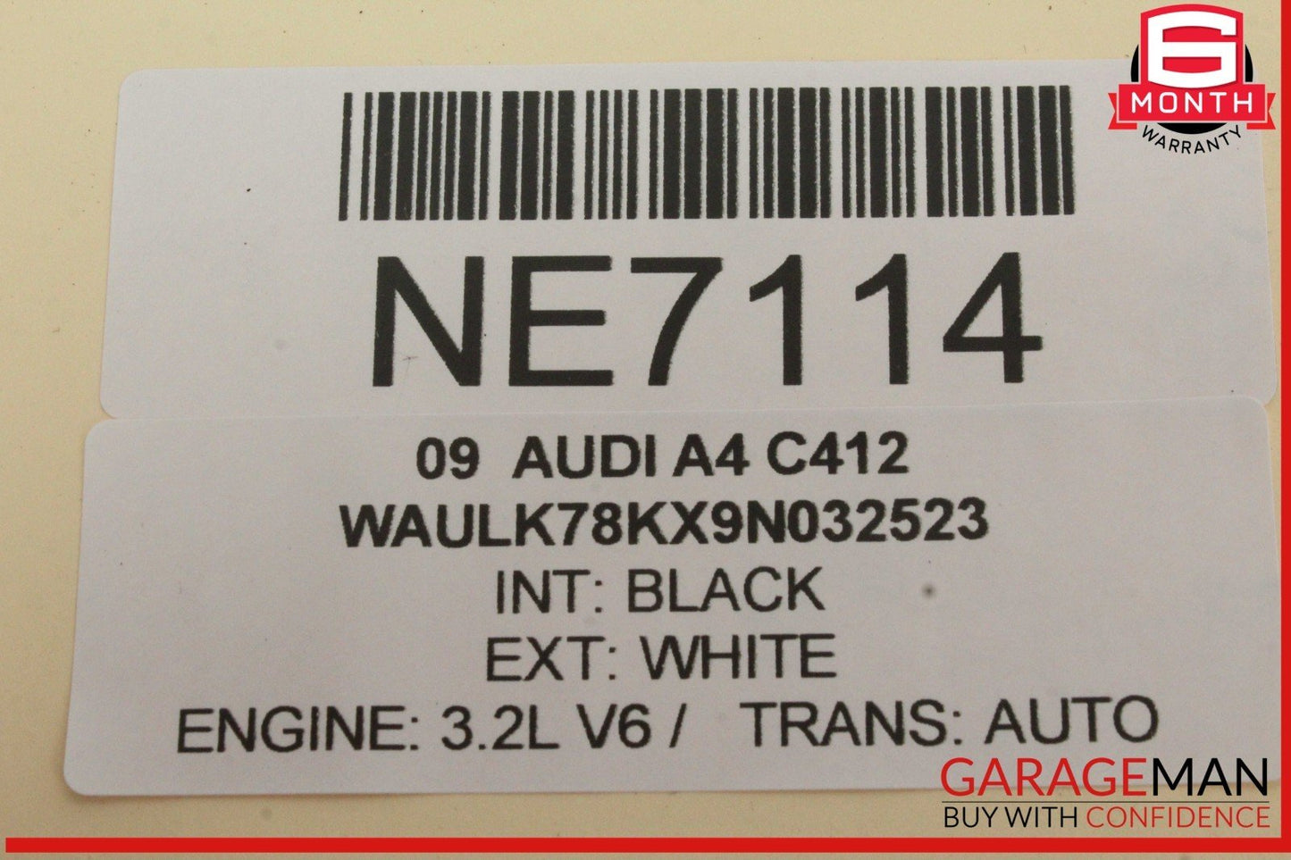 09-16 Audi A4 A5 Right Passenger Side Exterior Door Handle White 8T0837886A OEM