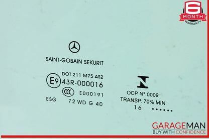16-23 Mercedes W447 Metris Front Right Passenger Side Door Window Glass OEM