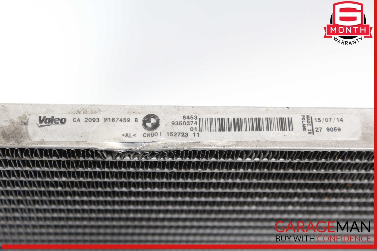 11-16 BMW F10 528i 535i A/C AC Condensor Cooling Radiator 9350374 OEM