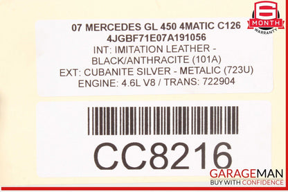 07-12 Mercedes X164 GL450 GL350 GL550 Front Lower Radiator Support Bracket OEM