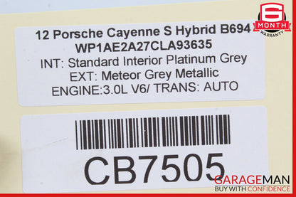 11-17 Porsche Cayenne 958 Front Right Passenger Side Lower Control Arm OEM