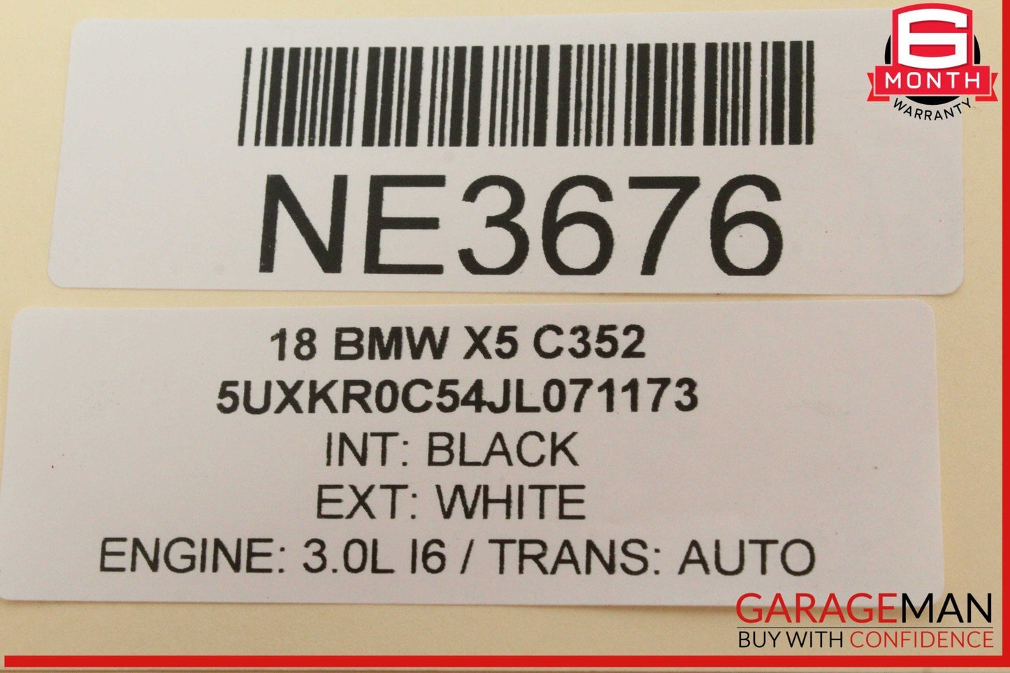 14-18 BMW X5 F15 Rear Window Windscreen Windshield Wiper Motor 7318710 OEM