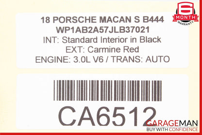 15-23 Porsche Macan 95B Rear Right Passenger Side Door Window Regulator Motor