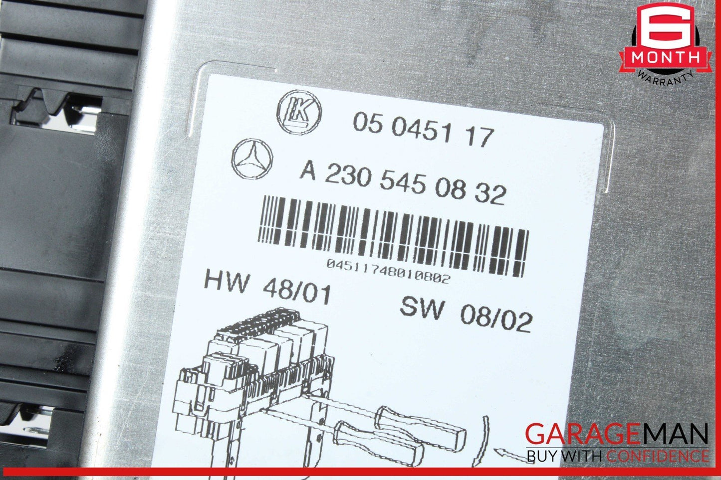 03-12 Mercedes R230 SL500 SL55 AMG Front Left SAM Fuse Box Control Module OEM