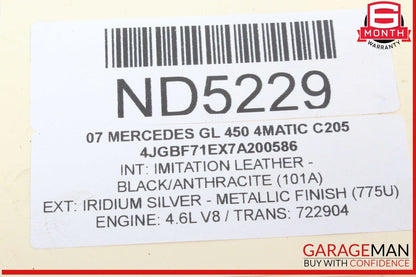 06-12 Mercedes GL450 Front Right CV Axle Shaft Driveshaft 1643302401 OEM