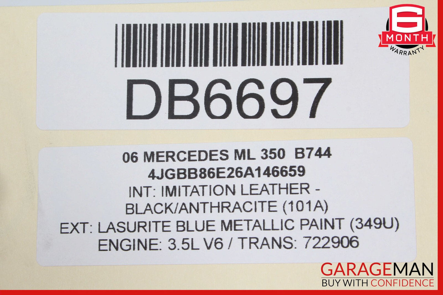 01-04 Mercedes W203 C240 C320 Front Left / Right Top Upper Seat Cushion OEM