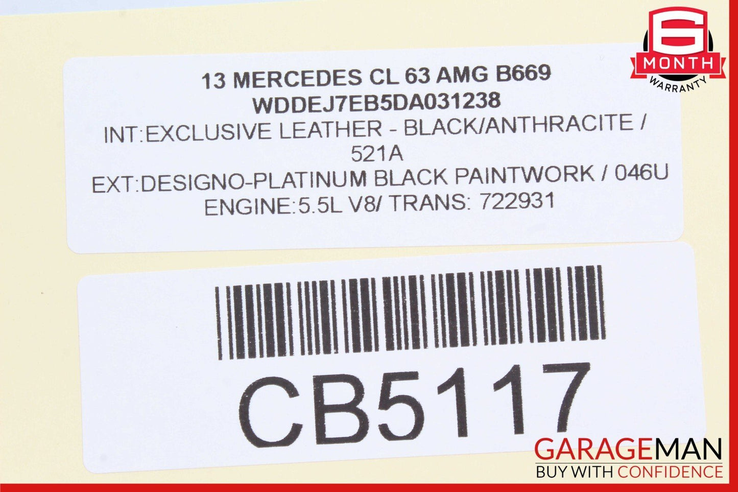 10-14 Mercedes W216 CL550 CL63 S65 AMG Dash Switch ABC Sport & Park Assist