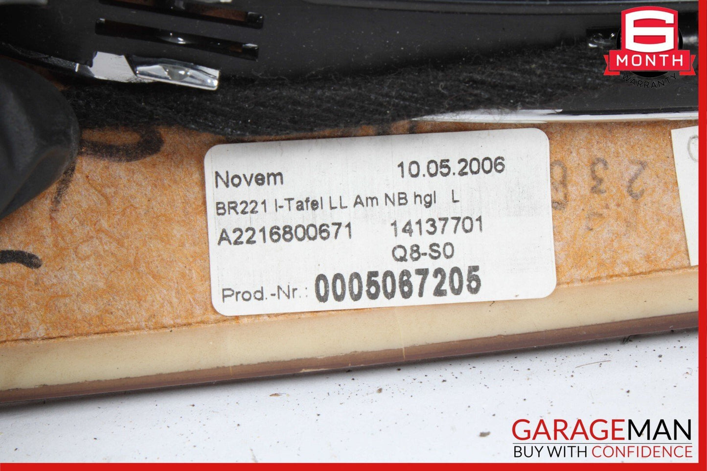 07-09 Mercedes W221 S450 S550 Front Dashboard Dash Trim Panel Bezel Cover Wood