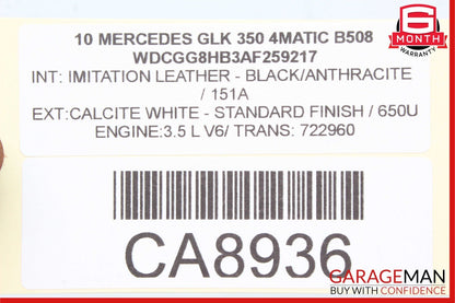 08-16 Mercedes X204 GLK350 C300 E350 Rear Left Door Window Regulator Motor Unit