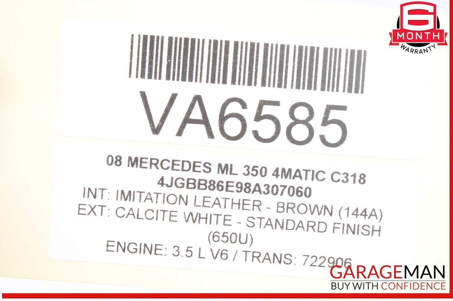 05-13 Mercedes W164 ML350 4MATIC Front Right Engine Timing Chain Cover Plate OEM