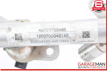 11-19 Mercedes W218 CLS550 Right Fuel Injection Rail Line w/ Injectors