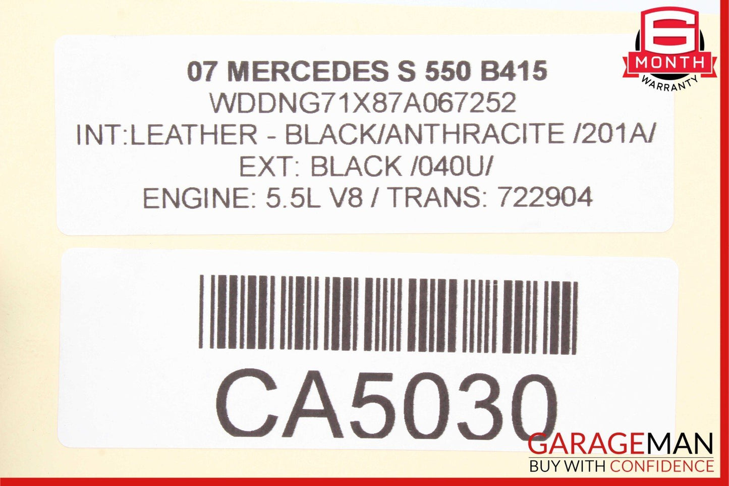 07-13 Mercedes W221 S400 S550 S350 Front Right / Left Air Shock Absorber Strut