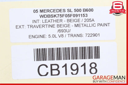 03-12 Mercedes R230 SL500 Rear Left Side Wheel Spindle Knuckle Hub Bearing