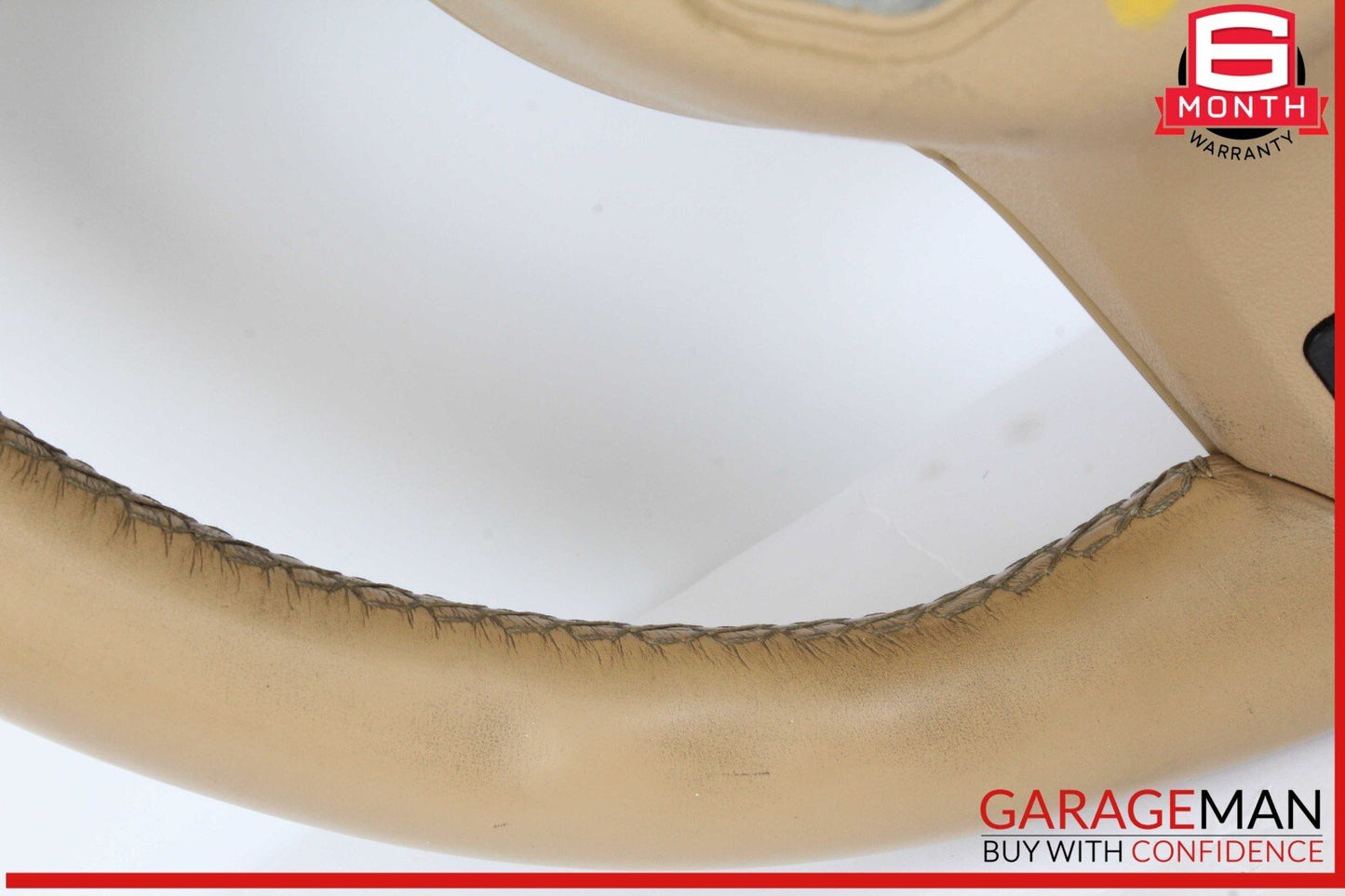 11-14 Porsche Cayenne 958 Multifunction Steering Wheel Assembly Beige OEM