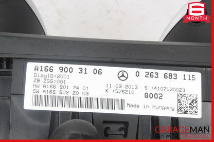 13-16 Mercedes X166 GL450 ML400 Instrument Speedometer Cluster OEM