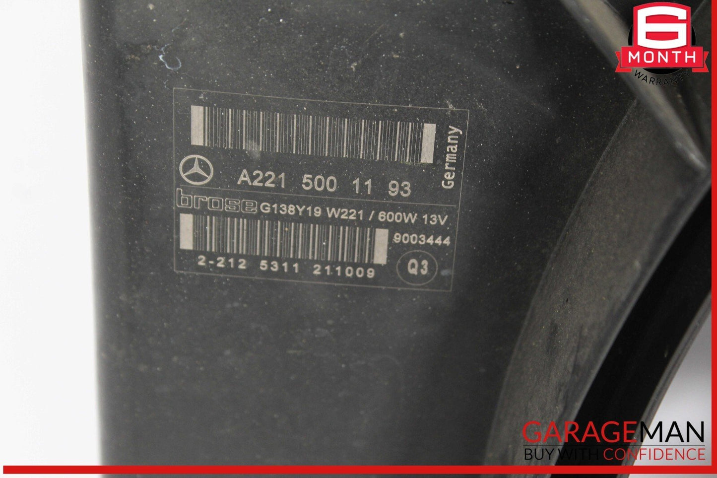 07-14 Mercedes W221 S400 S500 CL550 Engine Cooling Fan Shroud Motor Assembly OEM