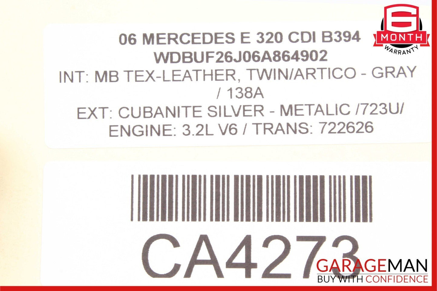 03-09 Mercedes W211 E320 E550 Rear Left Driver Side Door Window Regulator Motor