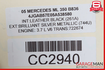 98-05 Mercedes W163 ML320 ML500 Front Upper Radiator Support Bracket Tie Bar OEM