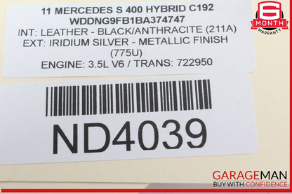 10-13 Mercedes W221 S550 S600 Front Left Side Mirror Door Rear View OEM