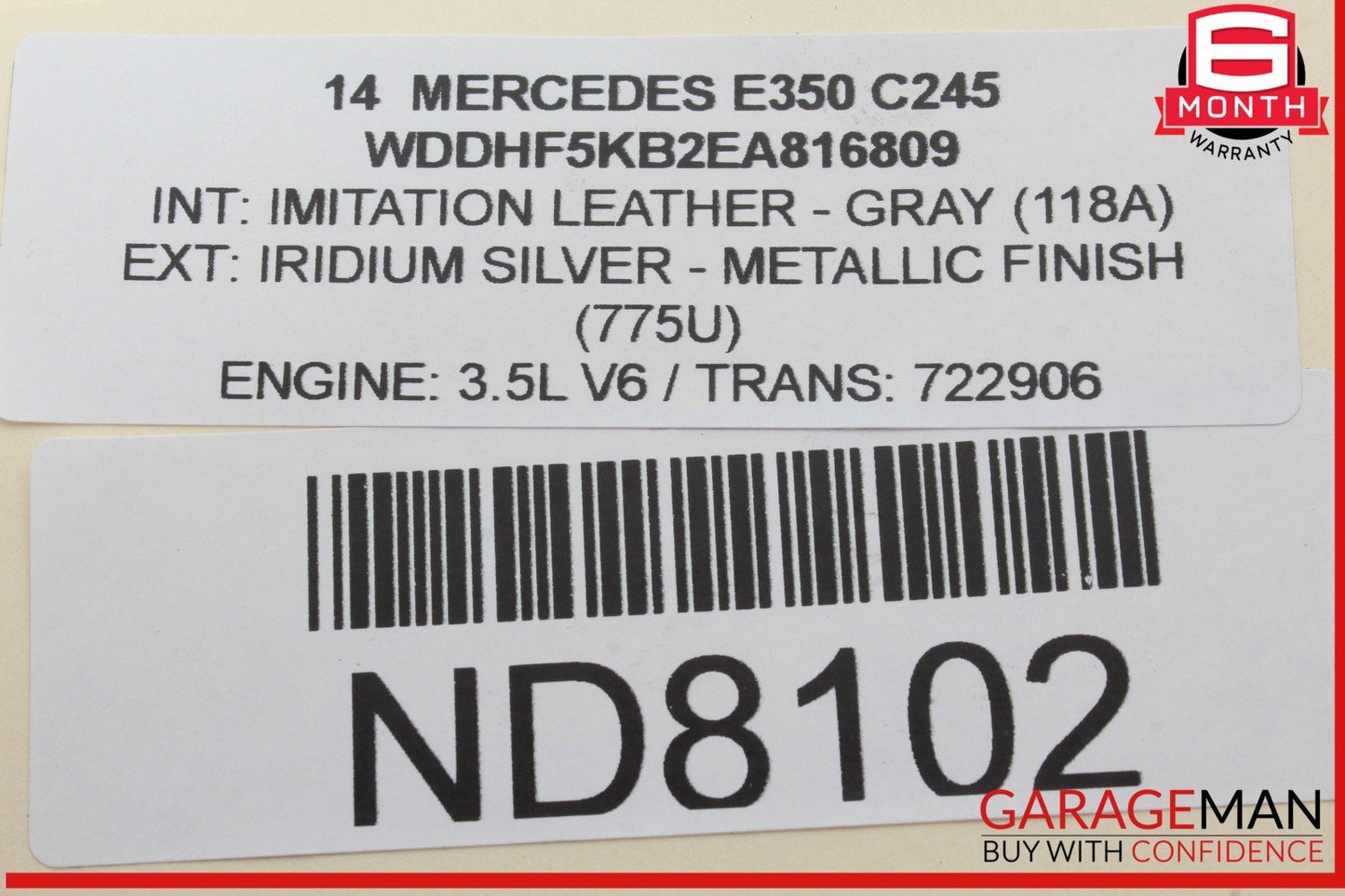 10-17 Mercedes W212 E350 CLS550 Rear Left Driver Side Exterior Door Handle OEM