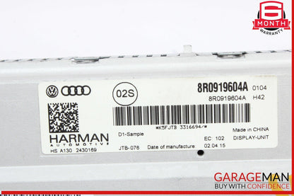 09-17 Audi Q5 S4 Front Dashboard Info Navigation Display Screen Monitor OEM