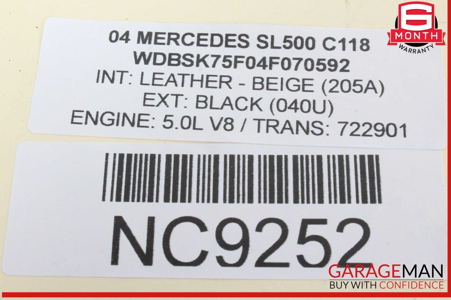 03-12 Mercedes R230 SL500 SL55 AMG Right Side Door Lock Latch Actuator OEM