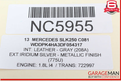 12-20 Mercedes R172 SLK250 SLC43 AMG Center Panel Dash Ashtray Ash Tray Assembly